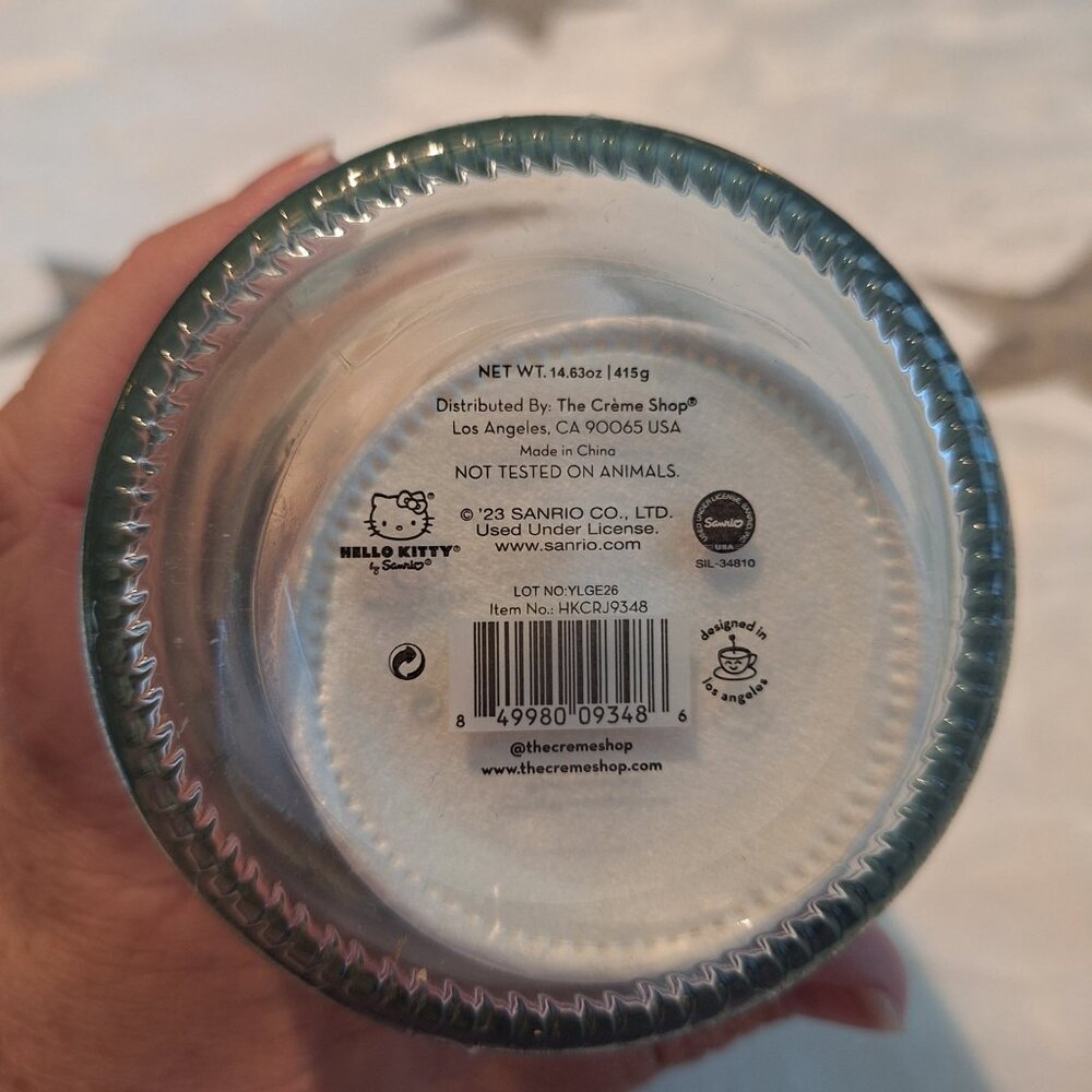 New! Hello Kitty x The Crème Shop Large Gold Reusable Jar Sanrio Makeup Bathroom - Picture 5 of 7